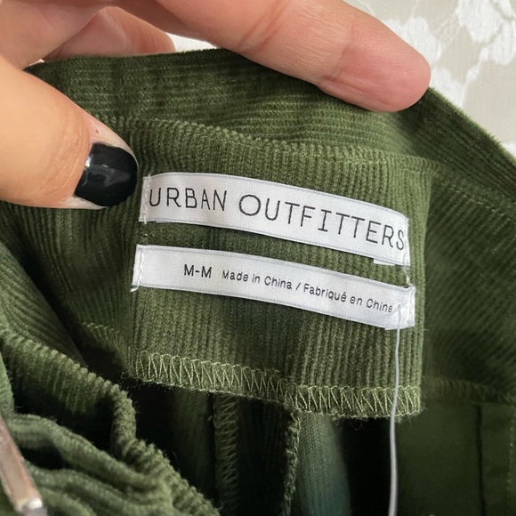 UO High Rise Green Corduroy Pants - Picture 6 of 8